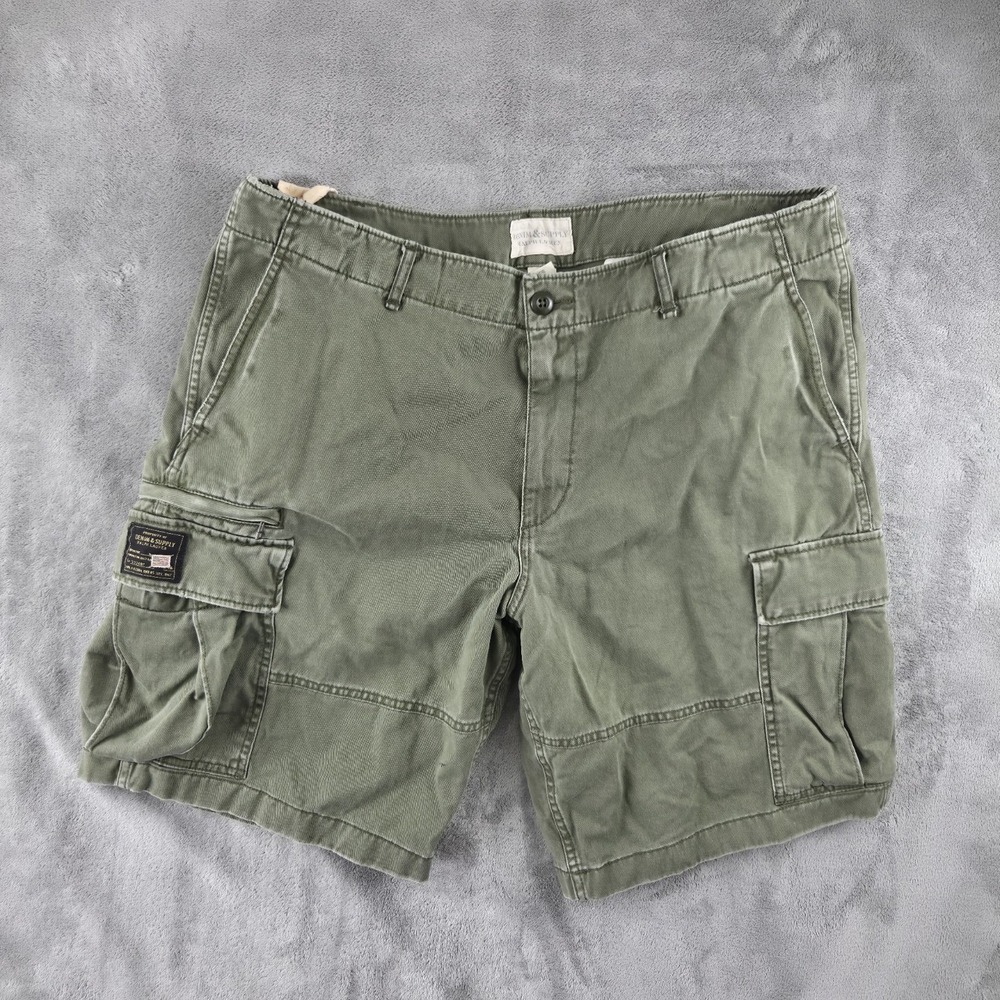 NWT VTG Ralph Lauren Jeans Denim & Supply Core Cargo Green Shorts Mens 40